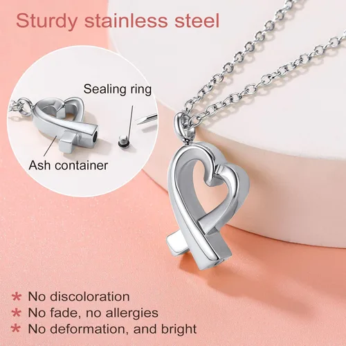 Vista 213 de FindChic Collares personalizados con urna para cenizas, barra vertical, gato, luna, reloj de arena, garra de perro, acero inoxidable, chapado en oro