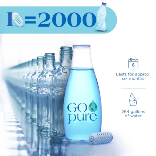 Vista 5 de PURIBLOC GOpure - Purificador de agua portátil, sistema de filtro de agua en cápsulas, ideal para camping, mochileros, botella de agua corriente