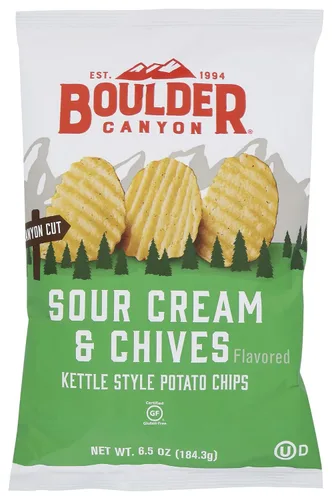 Vista 27 de Boulder Canyon Papas fritas - Hickory BBQ (1.5 oz/Caja de 55)
