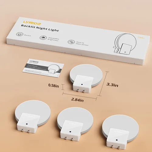 Vista 9 de Luz nocturna LED enchufable con retroiluminación y sensor automático de atardecer a amanecer, 1-50 LM, luz nocturna regulable de luz blanca cálida