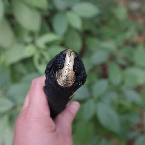 Vista 6 de Mango de Espada Tsuka 10.2in o Especificaciones Especiales Herrajes de Aleación/Cobre/Hierro e Imitación o Samegawa Real