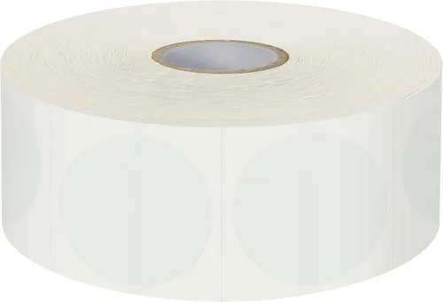 Vista 9 de 1000 calcomanías redondas transparentes, transparentes, autoadhesivas, paquete con línea de perforación para sobres, cajas y embalaje de regalo