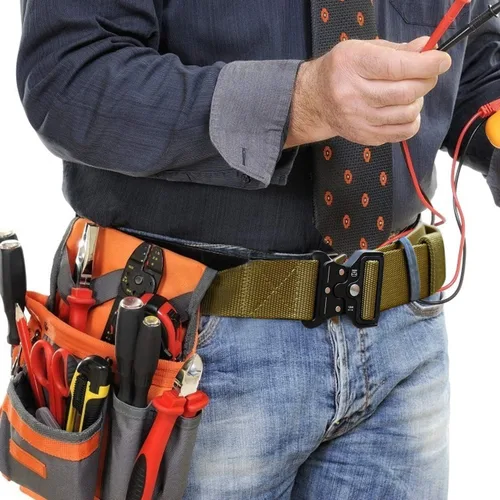 Vista 7 de Cinturón táctico, estilo militar, correa de malla de malla resistente de liberación rápida, cinturón de hebilla de metal para hombres y mujeres