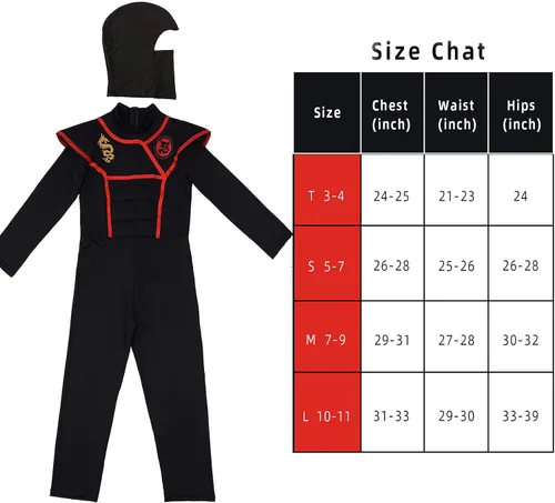 Vista 3 de ThinkMax Disfraz de ninja para niños fiesta de disfraces de Halloween con accesorios de espuma ninja