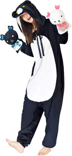 Vista 2 de Pexlaxy Kuma Kuma Kuma Bear Yuna - Conjunto de pijama para cosplay de Yuna Bear
