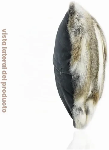 Vista 3 de Fundas de almohada de piel natural auténtica, almohadas suaves y peludas, funda de almohada de piel de conejo real, acogedora funda de cojín de piel