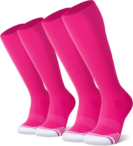 Vista 10 de FITRELL Paquete de 2/3 calcetines de béisbol y sóftbol para niños, jóvenes, hombres y mujeres, calcetines altos hasta la rodilla (varios colores)