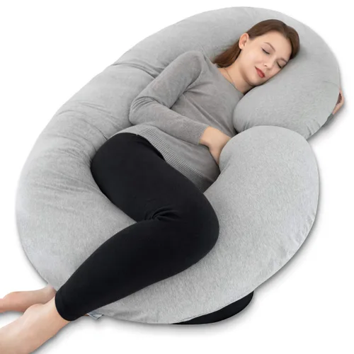Vista 10 de INSEN Almohada de embarazo refrescante, almohada de maternidad para mujeres embarazadas (azul refrescante)