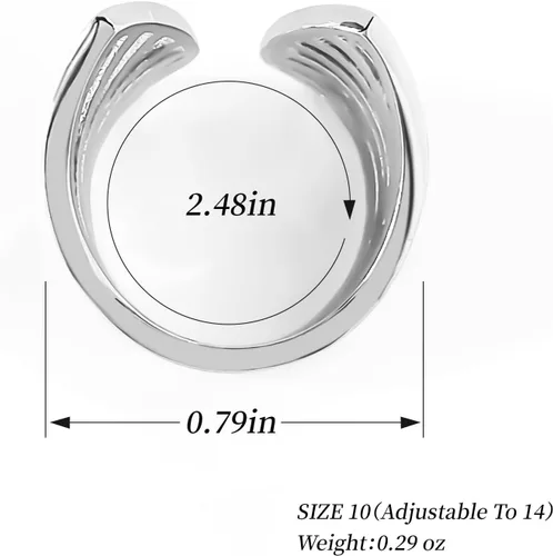 Vista 49 de Anillo de plata de ley 925, minimalista, ajustable, hecho a mano, para mujeres y niñas