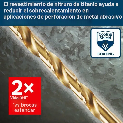 Vista 5 de Bosch TI2159IM - Broca recubierta de nitruro de titanio Impact Tough™ de 1/2 pulgada