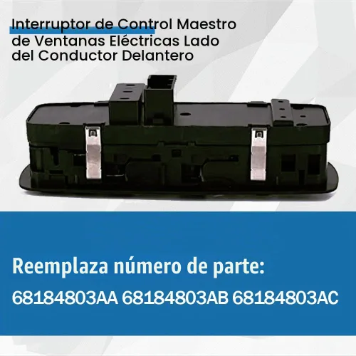 Vista 3 de Interruptor de control de elevalunas eléctrico maestro para el lado del conductor delantero para Jeep Grand Cherokee 2014-2018, sustituye a