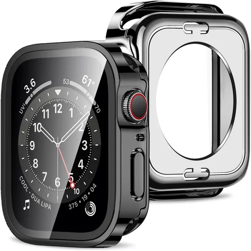 Vista 16 de Amizee 2 en 1 Estuche [Paquete de 2] Compatible con Apple Watch SE 3/2/1 Series 6/5/4 40mm con Protector de Pantalla Integrado, Cubierta Protectora