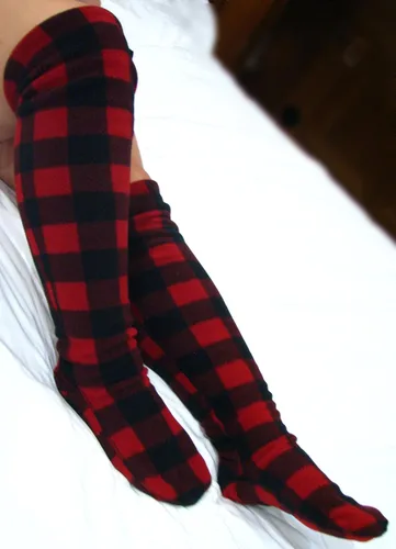 Vista 5 de Knee-High Fleece Socks Wide Calf Unisex