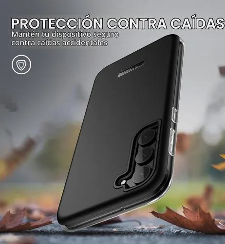 Vista 6 de SURITCH Funda para Samsung Galaxy S23 Plus, protector de pantalla integrado, protección de doble capa, protección completa, a prueba de golpes Negro