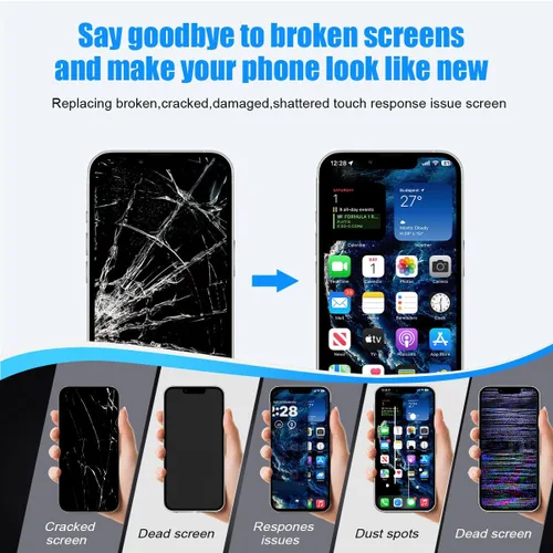 Vista 5 de EFAITHFIX para iPhone 11 Pro Max Reemplazo de Pantalla de 6.5 Pulgadas LCD Visualización 3D Touch Pantalla Full HD Digitalizador Marco de Montaje