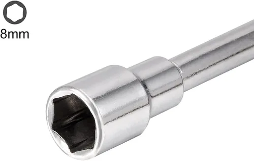 Vista 3 de uxcell 2pcs 0.315 in métrica L en forma de ángulo abierto hexagonal 6 puntos llave de tubo