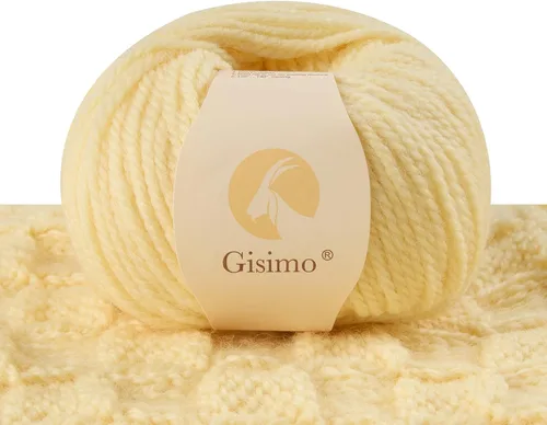 Vista 58 de 100% lana de merino para tejer, 3 capas de lana lujosa y suave para tejer a mano y ganchillo (ámbar, 1 bola)