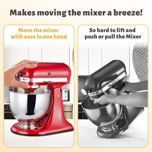 Vista 2 de Tapete deslizante para mezclador KitchenAid - Tapete deslizante para mezclador de metal compatible con mezclador de pie KitchenAid de 4.5-5 cuartos