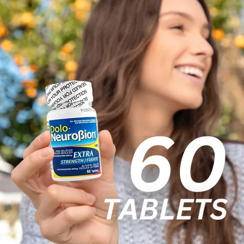 Vista 4 de Dolo Neurobion Analgésico, reductor de fiebre, extra fuerza. Alivia el Dolor, Reduce la Fiebre, Extra Fuerte. 60 tabletas. Acetaminofeno 500 mg