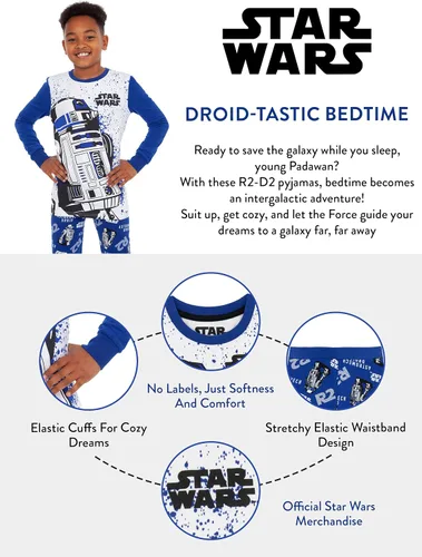 Vista 3 de STAR WARS Pijamas R2D2 para niños