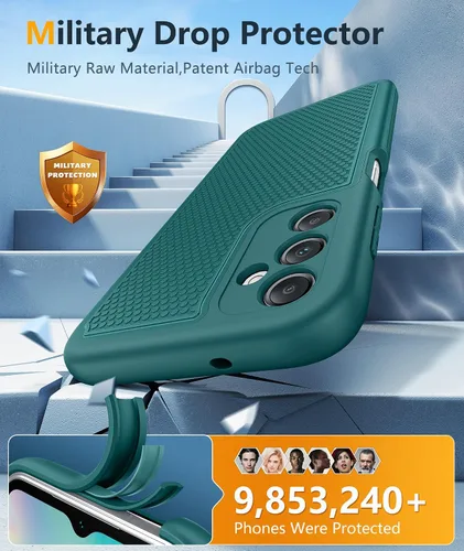 Vista 225 de FNTCASE Funda para iPhone 17 Pro: Fundas delgadas translúcidas de color azul claro compatibles con MagSafe, protección completa de la cámara