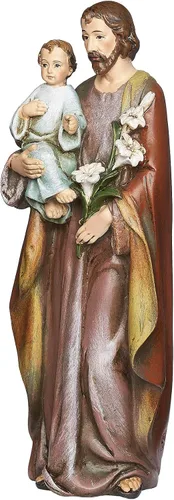 Vista 2 de Joseph's Studio por Roman St. Joseph and Child Jesus Figure, estatua de mesa religiosa de 6.25 pulgadas, colección Renacentista, decoración
