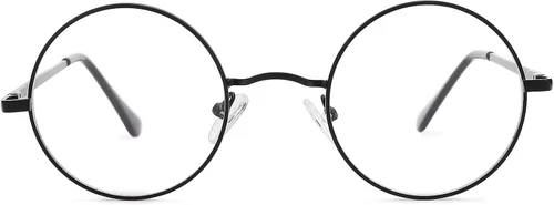 Vista 8 de Pro Acme Lentes transparentes sin receta con marco metálico redondo pequeño retro