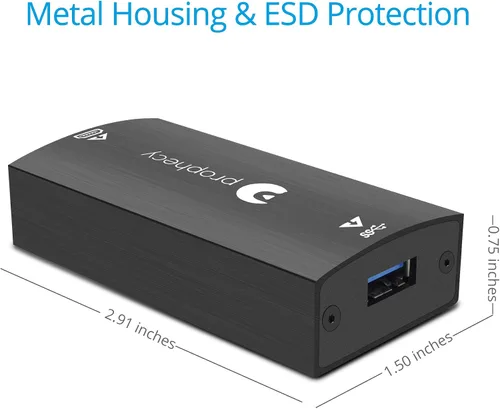 Vista 7 de gofanco Prophecy USB 3.0 HDMI Video Capture Card Device Transmite y comparte juego, 1080p 60Hz, consolas de juegos PS4, compatible con TAA