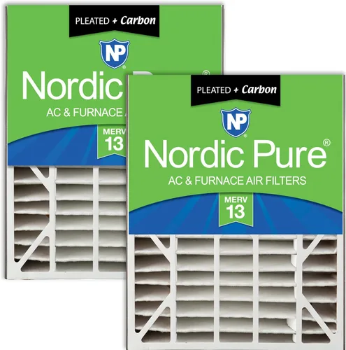 Vista 13 de Nordic Pure 20 x 25 x 5 (tamaño real: 19 3/4 x 24 1/4 x 4 7/8) Filtro de aire Air Bear Merv 8 de repuesto para reducción de olores de carbono puro