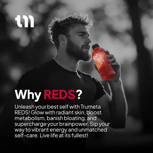 Vista 3 de Reds - Tarro de polvo para apoyo inmunológico y memoria. I Reds Superfood Powder Antioxidantes Mezcla de polifenoles con bayas de Acai, bayas