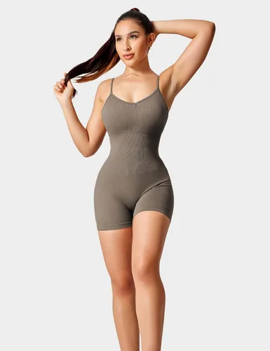 Vista 4 de YEOREO Jeni - Body corto para mujer, con forma de glúteos, sexy, sin espalda, para entrenamiento