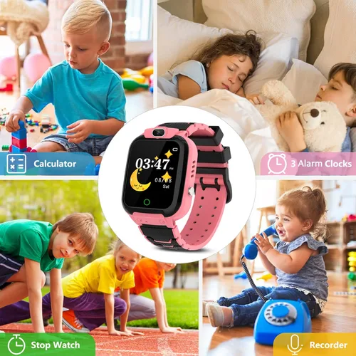 Vista 5 de CMKJ Reloj inteligente para niños con 14 juegos reloj de juguetes para niños con cámara y reproductor de MP4 pantalla táctil regalo para niñas