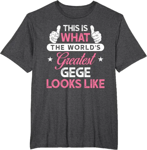 Vista 20 de Gege Gift: World's Greatest Gege T-Shirt, Negro