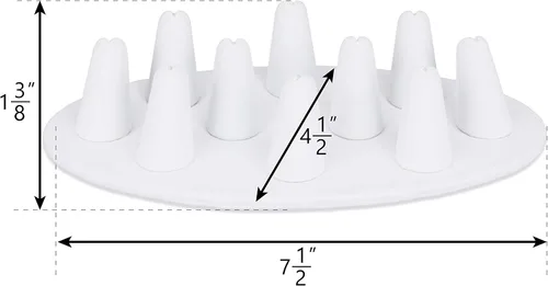 Vista 2 de MOOCA Exhibidor de anillos en forma de dedo de alta calidad para 10 anillos adecuados para exhibir y regalar joyas personales y productos