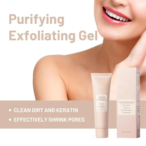 Vista 2 de Gel exfoliante purificador, exfoliante facial para cuerpo y cara, hidratante y rejuvenecedor (1 unidad)