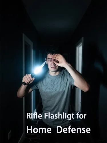 Vista 4 de EZshoot Luz de rifle de 2500 lúmenes compatible con M-Rail, luz Ar recargable con interruptor de presión remoto magnético, linterna táctica