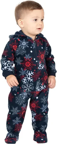 Vista 6 de Footed Pajamas - Sudadera familiar a juego de una pieza Suéteres de una pieza para niños, niñas, hombres, mujeres y mascotas Unisex