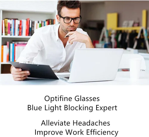 Vista 4 de Anteojos de lectura anti azul Light Blocking Reader mujeres hombres para mediana cara grande