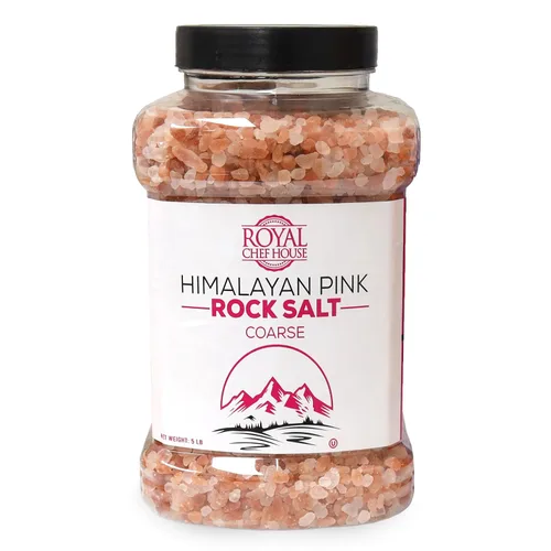 Vista 8 de Sal rosa del Himalaya de grano grueso a granel en frasco, cristales gourmet puros 100% naturales, contiene 84 minerales adecuados para exfoliantes