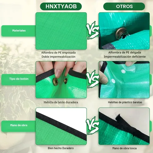 Vista 5 de HNXTYAOB 2 PCS Alfombrilla de Trasplante de 27" x 27" para Plantas de Interior y Control de Desorden, Bandeja para Macetas Engrosada e Impermeable