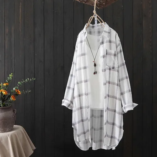 Vista 3 de Long Sleeve Shirts for Women Spring Summer Dressy Casual Button Down Plus Size Tops Office Work Blouses