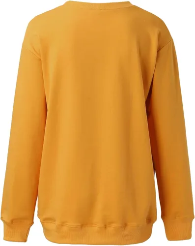 Vista 4 de 4 sudaderas para mujer, casual, de manga larga, cuello redondo, sueltas