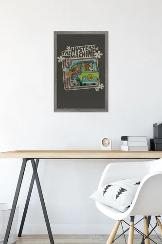 Vista 6 de Trends International Scooby-Doo - Lit Wall Poster, 22.4L x 14.7W, Barnwood Framed Version