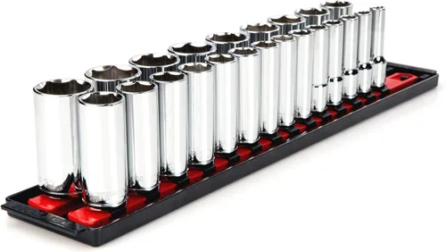 Vista 23 de TEKTON - Juego de dados de 1/2 pulgada con engrane de 6 puntos, 10 piezas (15/16-1-1/2”), SHD92109