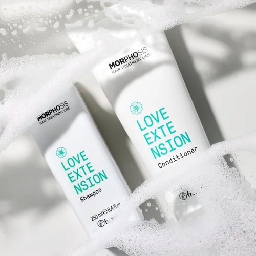 Vista 8 de FRAMESI Morphosis Love Extension Champú de 8.4 onzas líquidas, champú para extensiones de cabello y pelucas, ingredientes naturales, limpia e