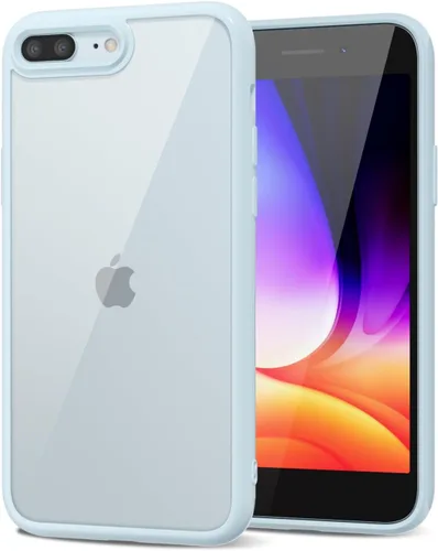 Vista 111 de LoeoeL para iPhone 8 Plus/ 7 Plus Funda Transparente, Funda Híbrida de Teléfono [Plástico Duro y Parachoques de Silicona Suave] Cubierta Protectora