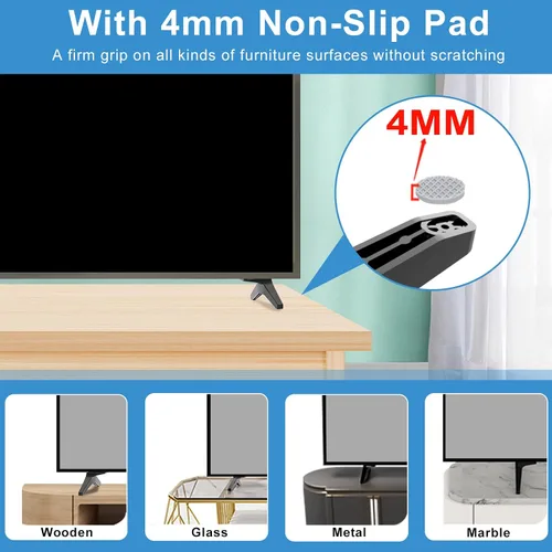 Vista 6 de Patas de TV para soporte de TV LG, para 49UN 50UN 55UN 55UN LG TV Legs 55UN6900 55UN7200 55UN7300 55UN7300PUB 55UN6950ZUA 55UN6955ZUF 50UN6900