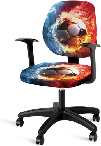 Vista 23 de Funda para silla de oficina, con temática de playa, funda elástica para silla de oficina, funda elástica de 2 piezas, funda para silla
