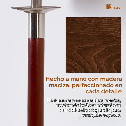 Vista 3 de Lámpara moderna de mediados de siglo con interruptor regulable y bombilla, lámpara de noche LED para dormitorio, lámpara de mesa de madera