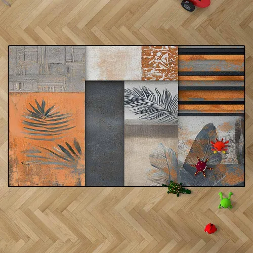 Vista 30 de TOMWISH - Alfombra abstracta pintada a mano en blanco y negro con pintura dorada, sala de estar, dormitorio, decoración de suelo, alfombra